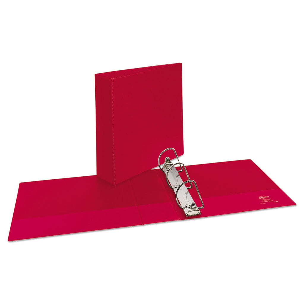 Avery Durable Non-View Binder with DuraHinge and Slant Rings, 3 Rings, 3" Capacity, 11 x 8.5, Red