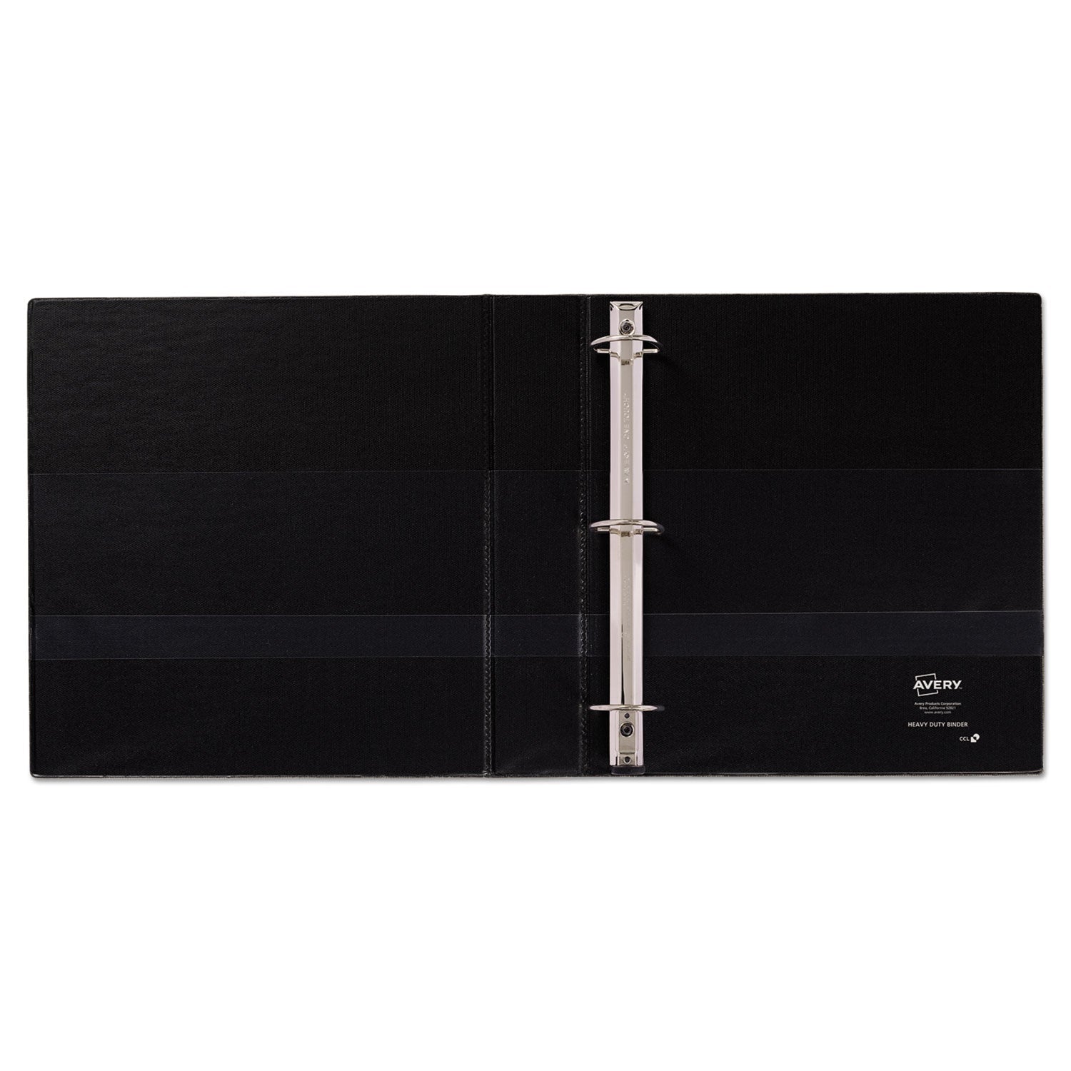 Avery Heavy-Duty Non-View Binder with DuraHinge and One Touch EZD Rings, 3 Rings, 1.5" Capacity, 11 x 8.5, Black