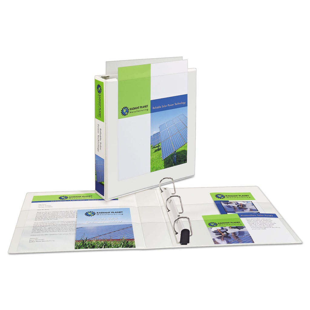 Avery Heavy-Duty Non Stick View Binder with DuraHinge and Slant Rings, 3 Rings, 1.5" Capacity, 11 x 8.5, White, (5404)