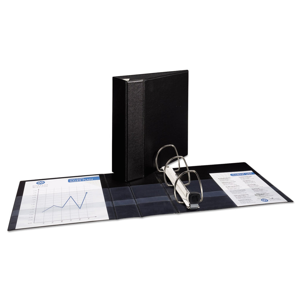 Avery Heavy-Duty Non-View Binder with DuraHinge and Locking One Touch EZD Rings, 3 Rings, 4" Capacity, 11 x 8.5, Black