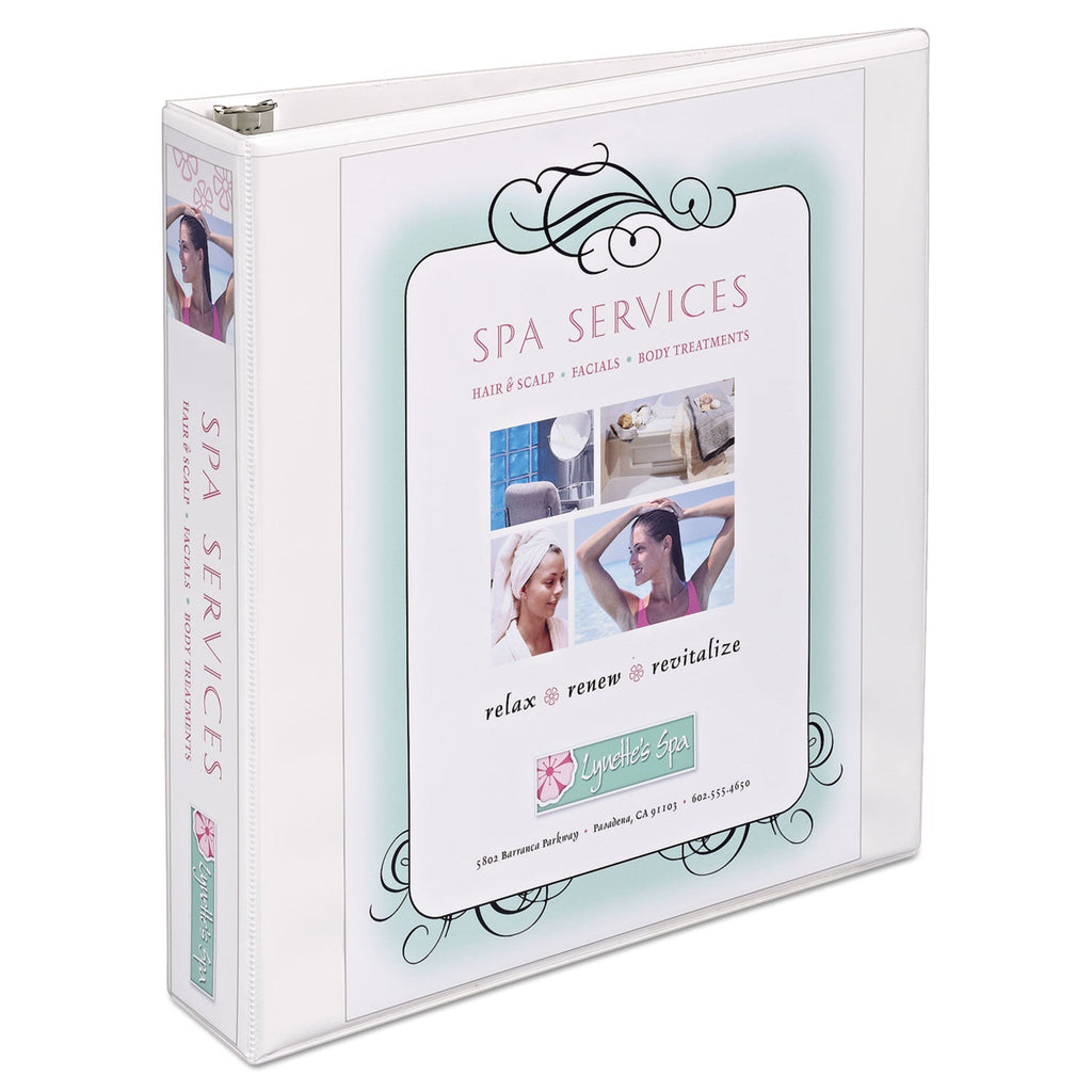 Avery Heavy-Duty Non Stick View Binder with DuraHinge and Slant Rings, 3 Rings, 1.5" Capacity, 11 x 8.5, White, (5404)