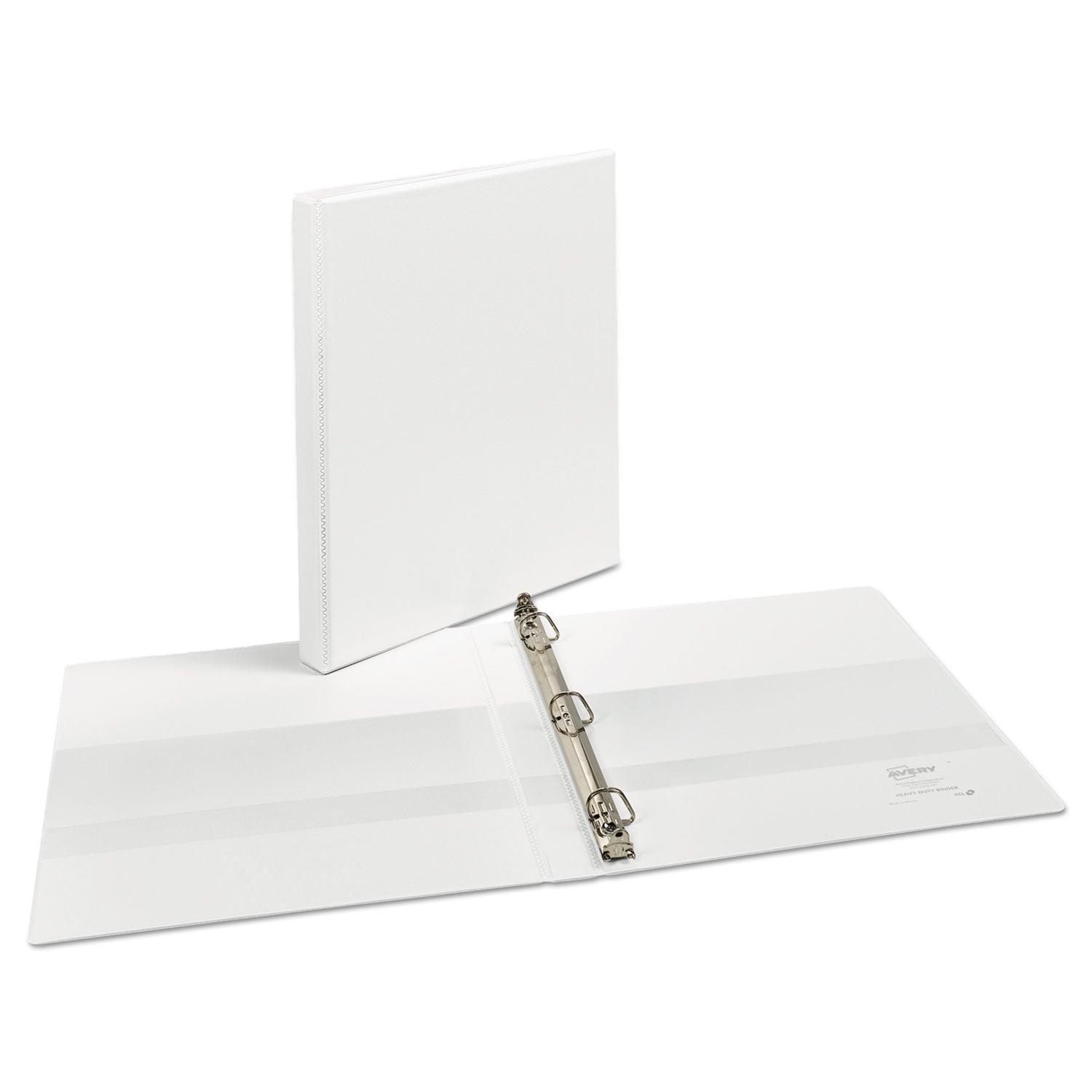 Avery Heavy-Duty Non Stick View Binder with DuraHinge and Slant Rings, 3 Rings, 0.5" Capacity, 11 x 8.5, White, (5234)