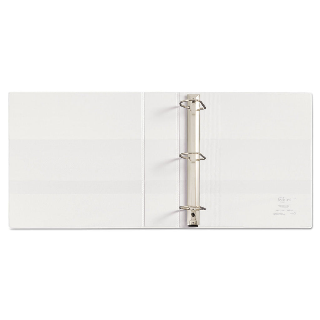 Avery Heavy-Duty Non Stick View Binder with DuraHinge and Slant Rings, 3 Rings, 2" Capacity, 11 x 8.5, White, (5504)