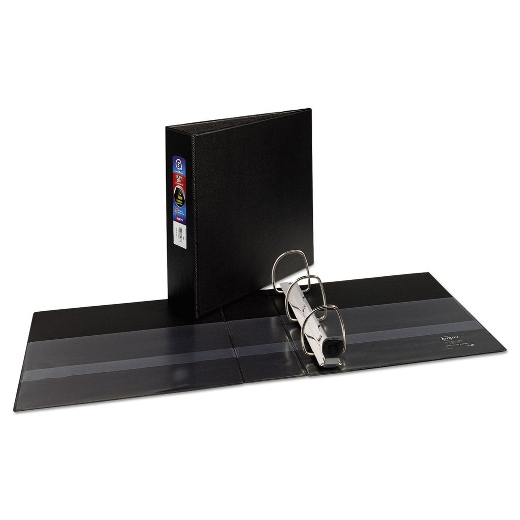 Avery Heavy-Duty Non-View Binder with DuraHinge and Locking One Touch EZD Rings, 3 Rings, 3" Capacity, 11 x 8.5, Black