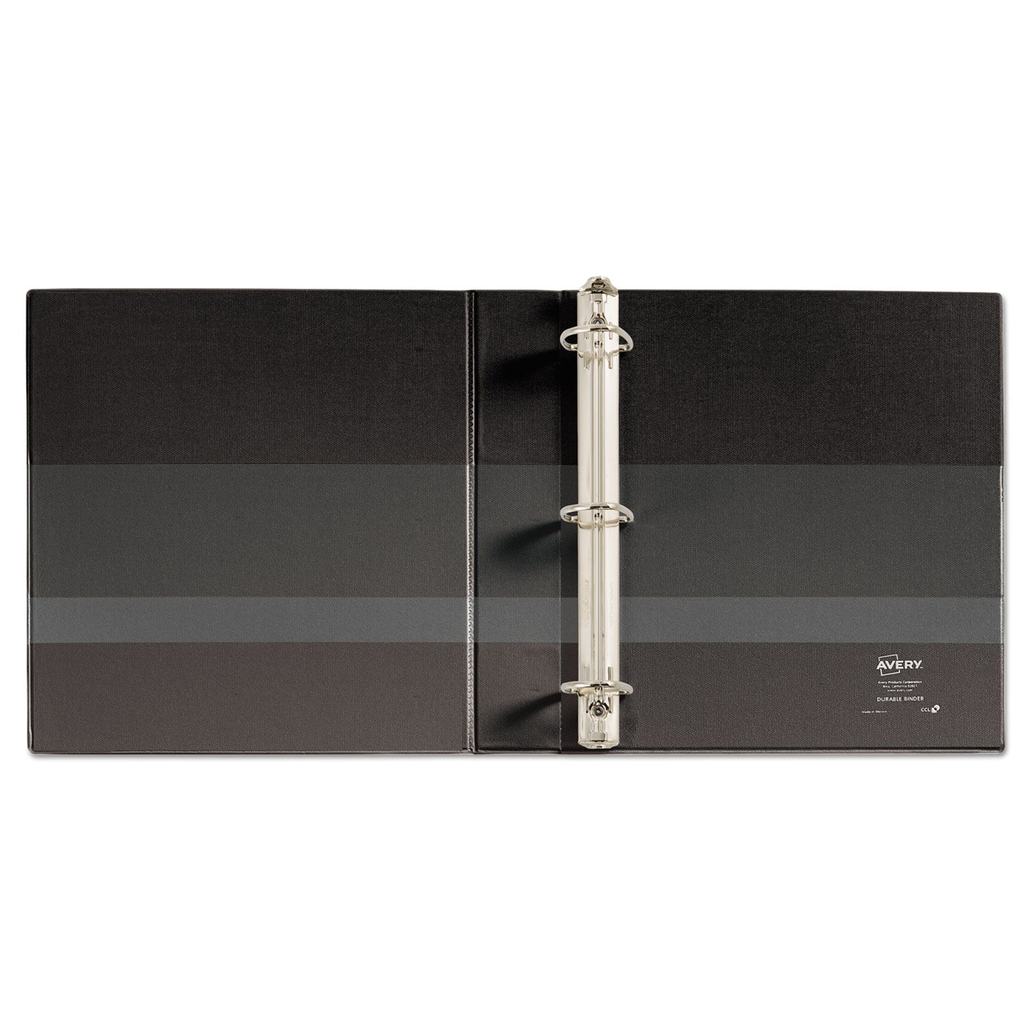 Avery Durable View Binder with DuraHinge and EZD Rings, 3 Rings, 1.5" Capacity, 11 x 8.5, Black, (9400)