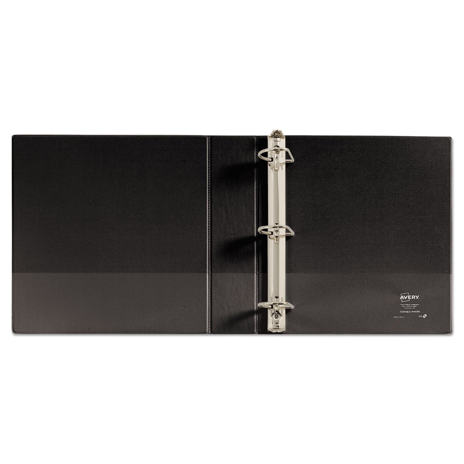 Avery Durable Non-View Binder with DuraHinge and Slant Rings, 3 Rings, 2" Capacity, 11 x 8.5, Black