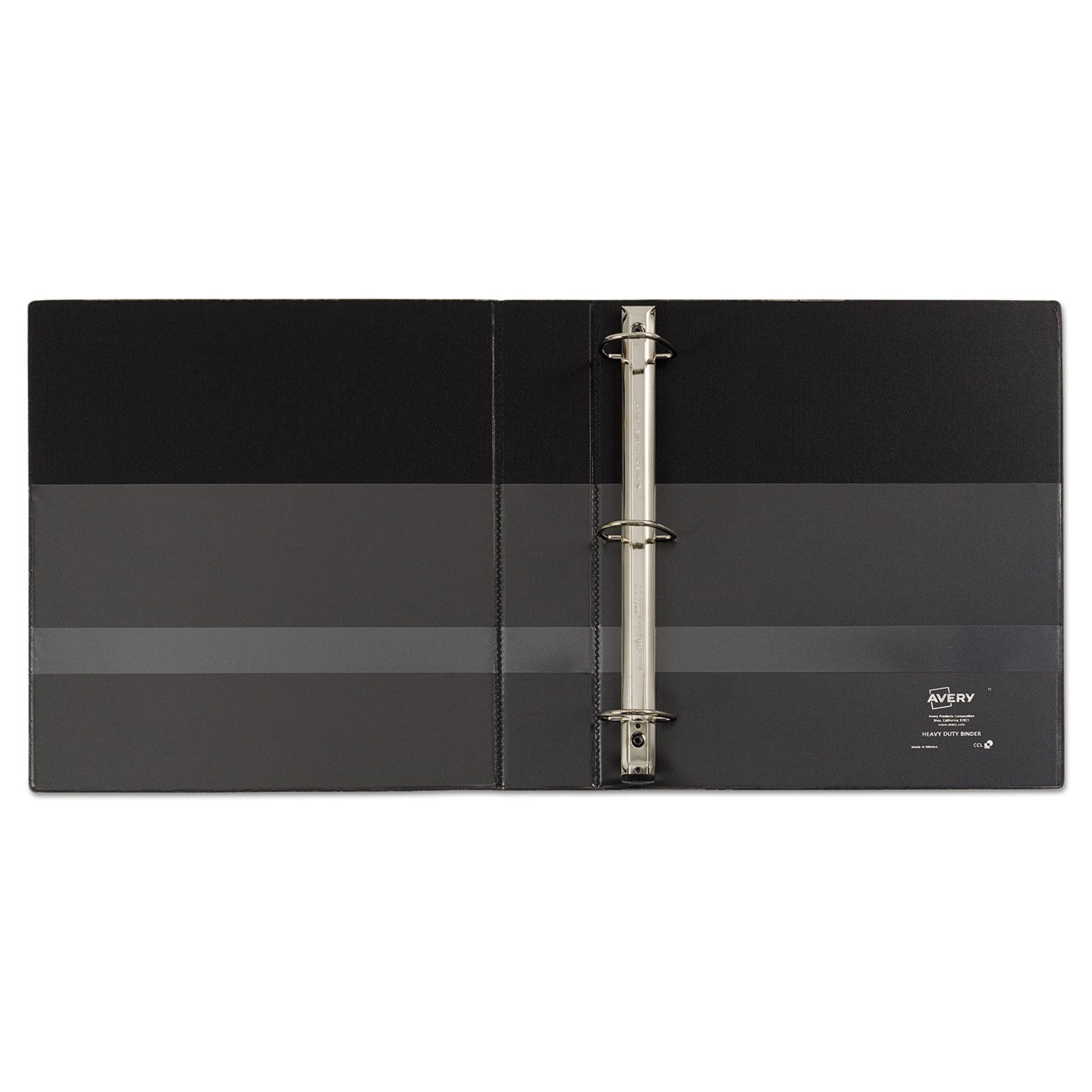 Avery Heavy-Duty Non-View Binder with DuraHinge and One Touch EZD Rings, 3 Rings, 1.5" Capacity, 11 x 8.5, Black