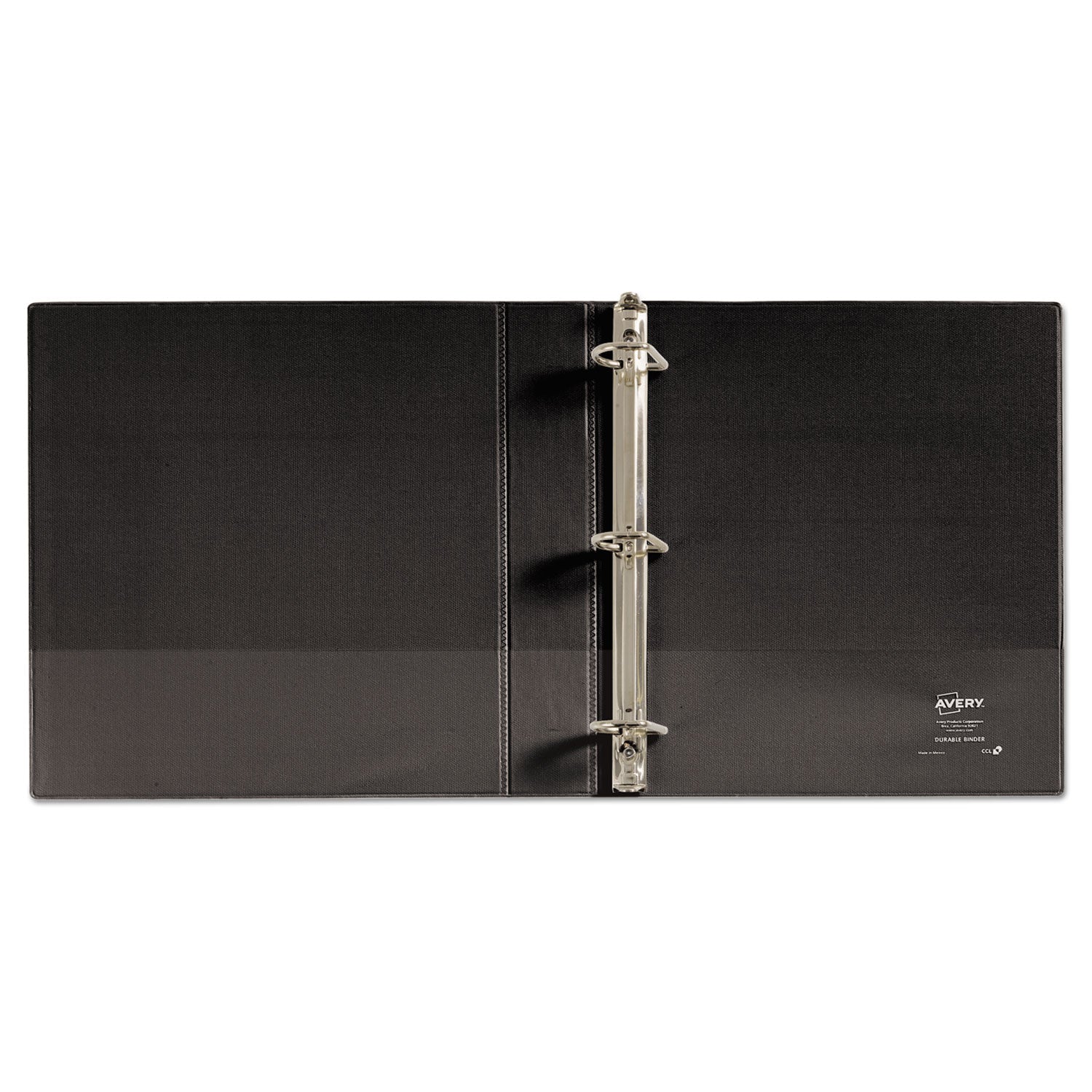 Avery Durable Non-View Binder with DuraHinge and Slant Rings, 3 Rings, 1.5" Capacity, 11 x 8.5, Black