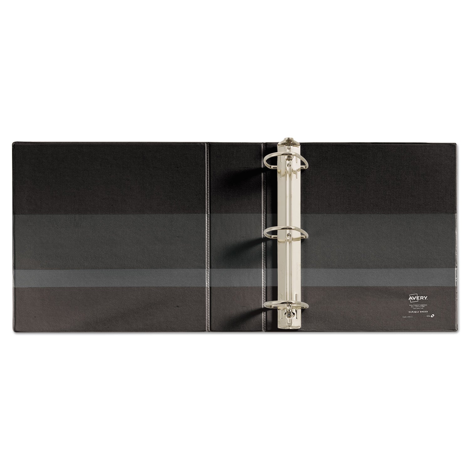 Avery Durable View Binder with DuraHinge and EZD Rings, 3 Rings, 3" Capacity, 11 x 8.5, Black, (9700)