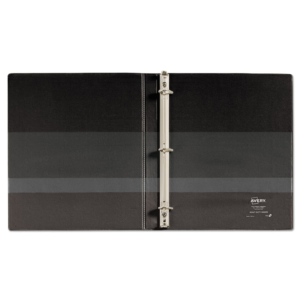 Avery Heavy-Duty Non Stick View Binder with DuraHinge and Slant Rings, 3 Rings, 0.5" Capacity, 11 x 8.5, Black, (5233)