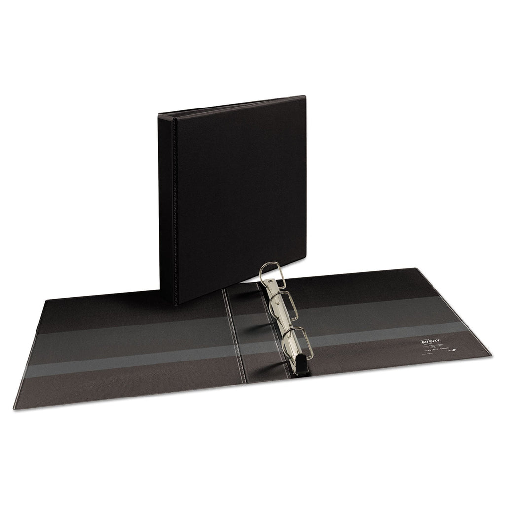 Avery Heavy-Duty Non Stick View Binder with DuraHinge and Slant Rings, 3 Rings, 1.5" Capacity, 11 x 8.5, Black, (5400)