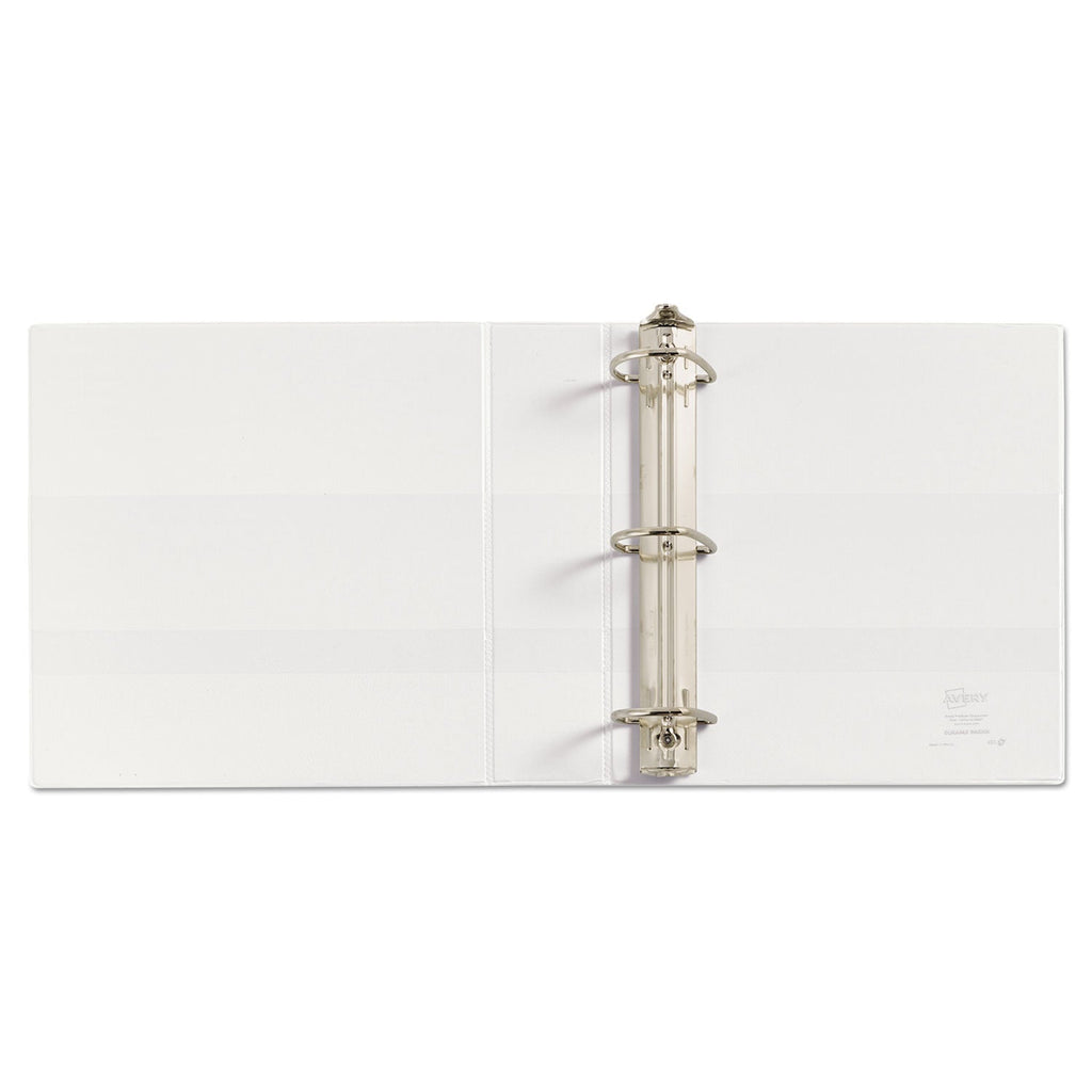 Avery Durable View Binder with DuraHinge and EZD Rings, 3 Rings, 2" Capacity, 11 x 8.5, White, (9501)