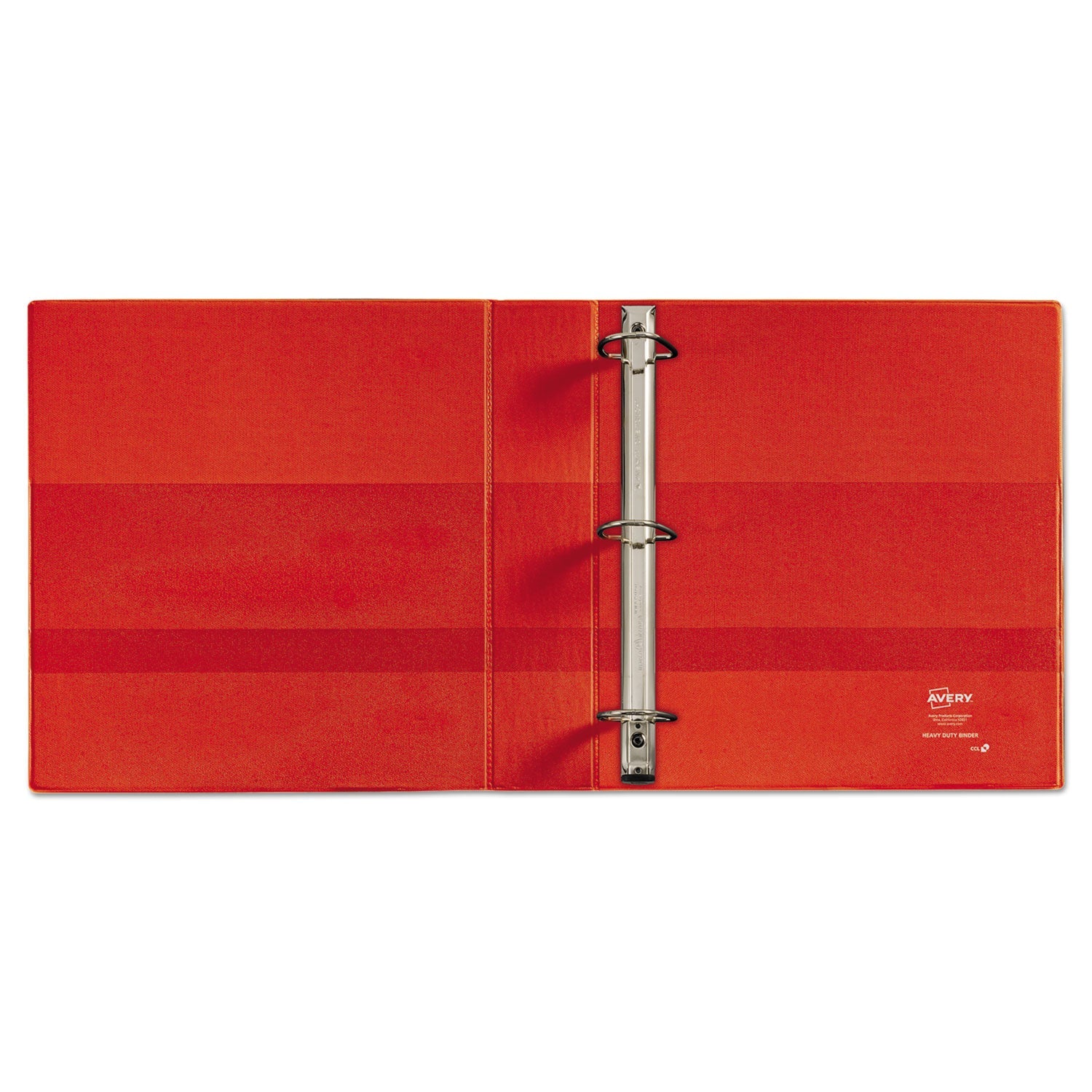 Avery Heavy-Duty Non-View Binder with DuraHinge, Locking One Touch EZD Rings and Thumb Notch, 3 Rings, 5" Capacity, 11 x 8.5, Red