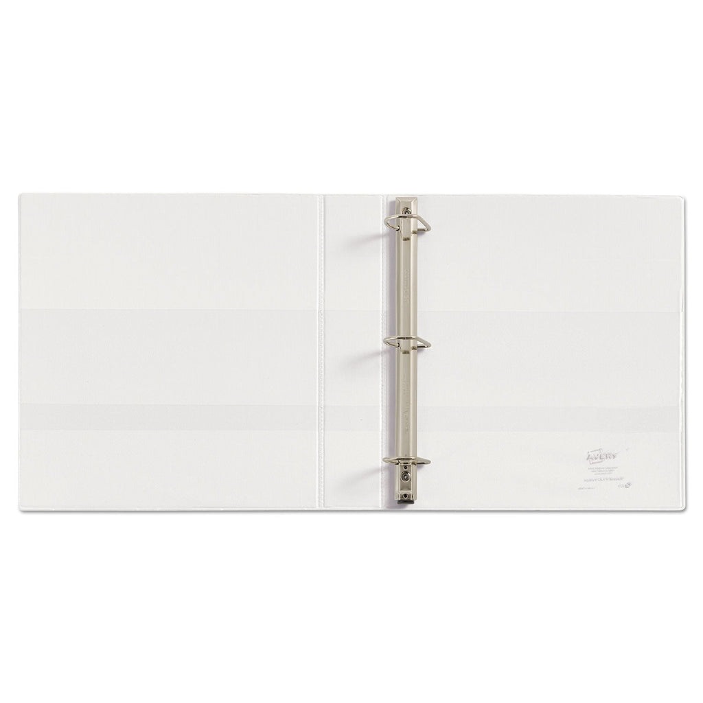 Avery Heavy-Duty Non Stick View Binder with DuraHinge and Slant Rings, 3 Rings, 1.5" Capacity, 11 x 8.5, White, (5404)
