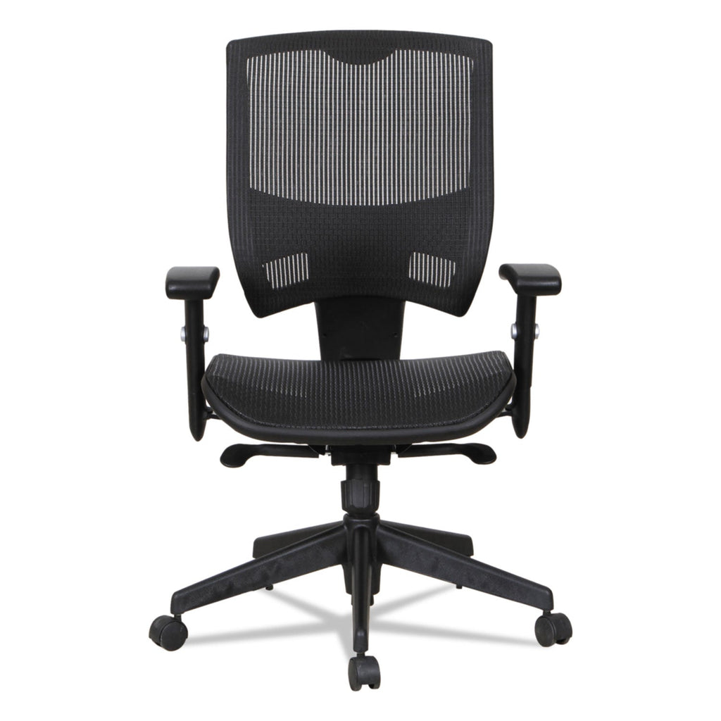 Alera Epoch Series Suspension Mesh Multifunction Chair, Supports Up to 275 lb, 16.25" to 21.06" Seat Height, Black