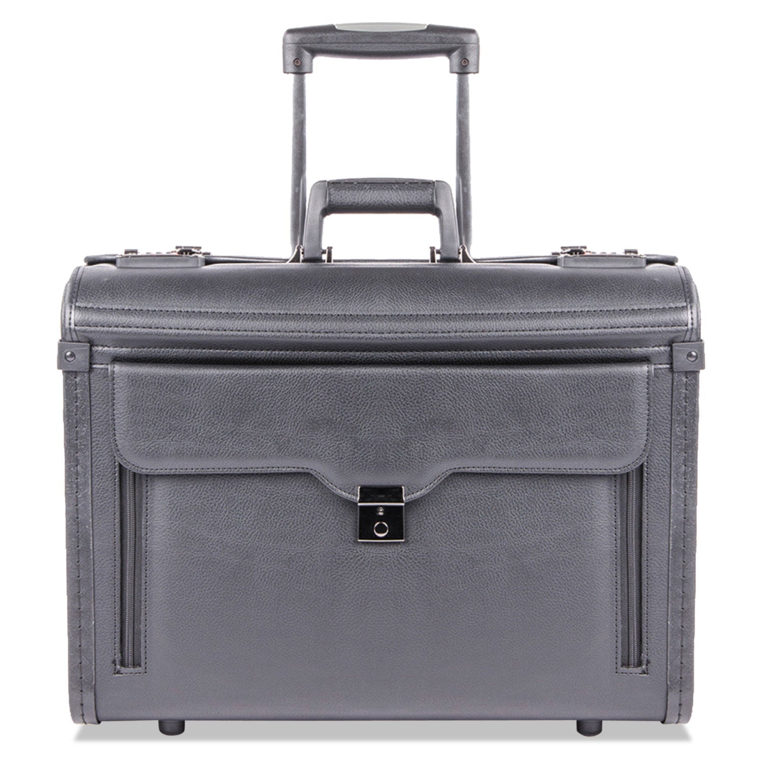 STEBCO Catalog Case on Wheels, Fits Devices Up to 17.3", Koskin, 19 x 9 x 15.5, Black