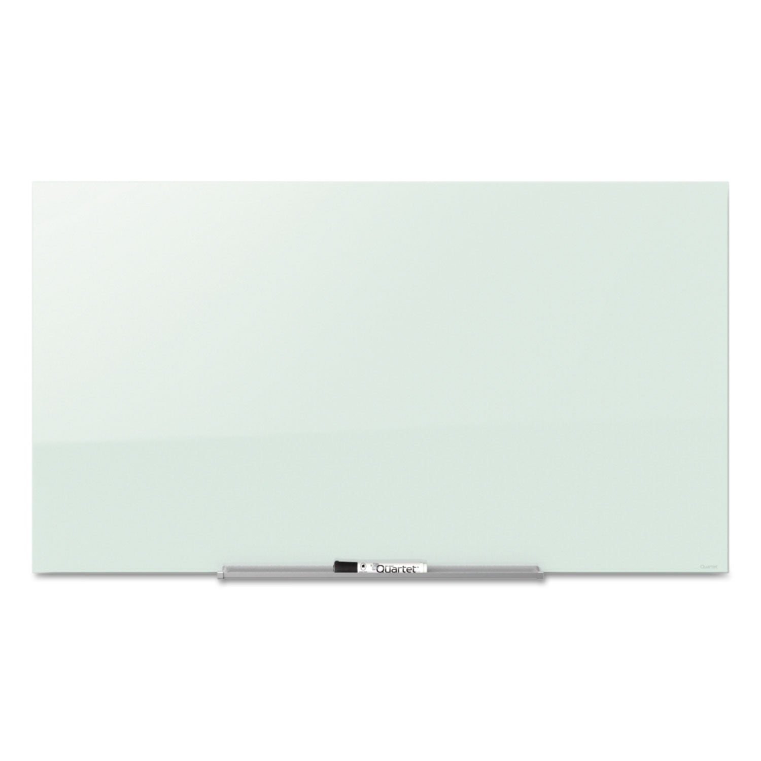 Quartet InvisaMount Magnetic Glass Marker Board, Frameless, 39" x 22", White Surface