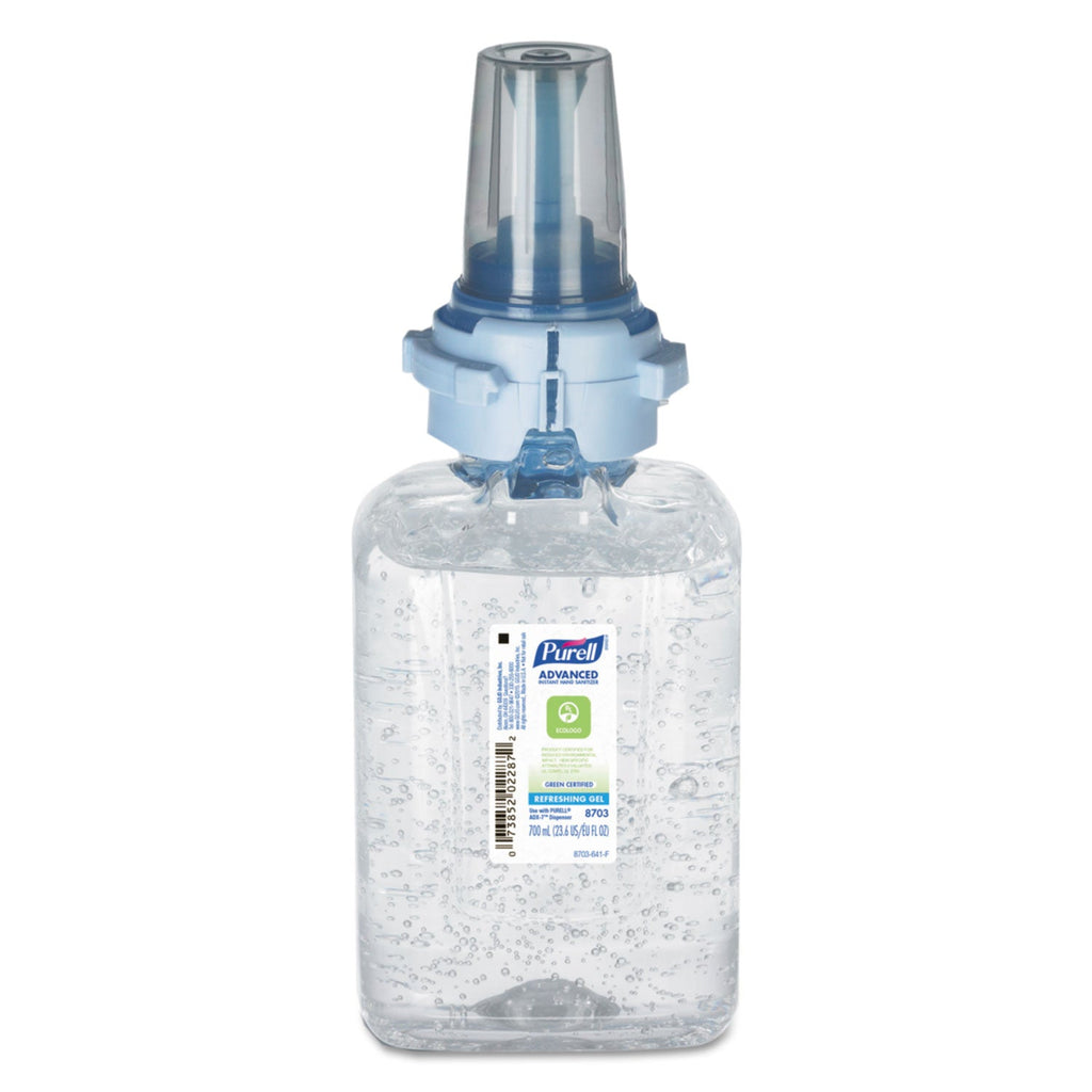 PURELL Advanced Hand Sanitizer Green Certified Gel Refill,  For ADX-7 Dispensers, 700 mL, Fragrance-Free