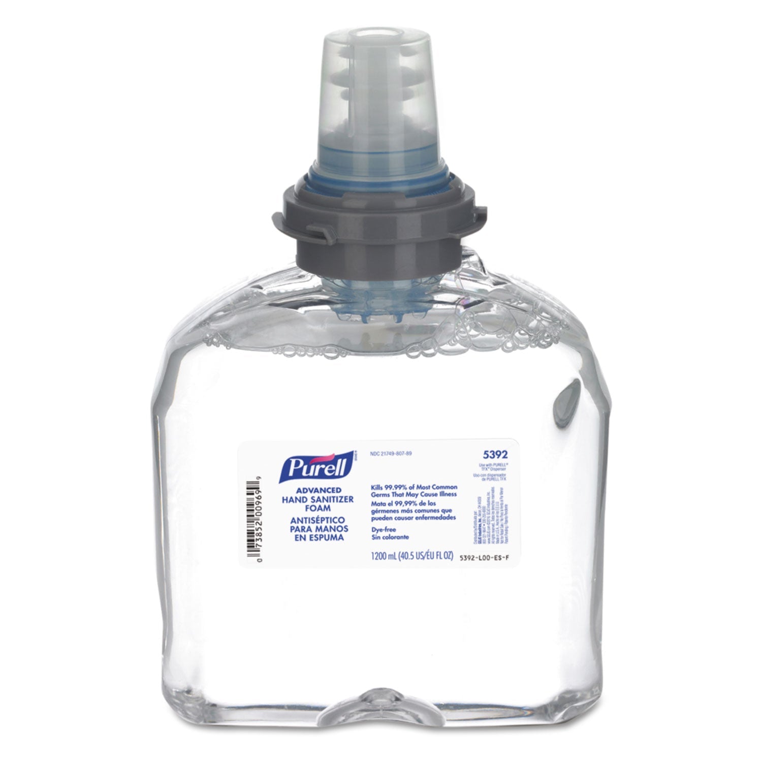 PURELL Advanced TFX Refill Instant Foam Hand Sanitizer, 1,200 mL, Unscented, 2/Caton