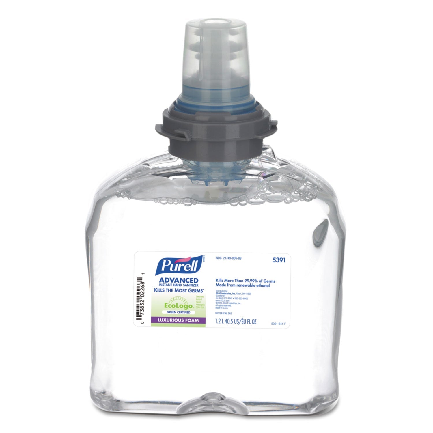 PURELL Green Certified TFX Refill Advanced Foam Hand Sanitizer, 1,200 ml, Fragrance-Free