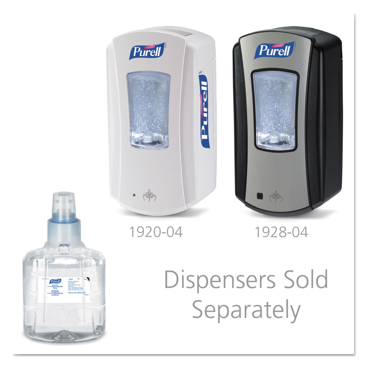 PURELL Advanced Hand Sanitizer Foam, For LTX-12 Dispensers, 1,200 mL Refill, Fragrance-Free