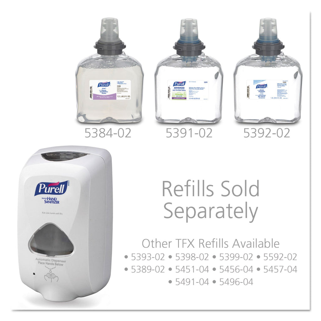 PURELL TFX Touch Free Dispenser, 1,200 mL, 6.5 x 4.5 x 10.58, Dove Gray