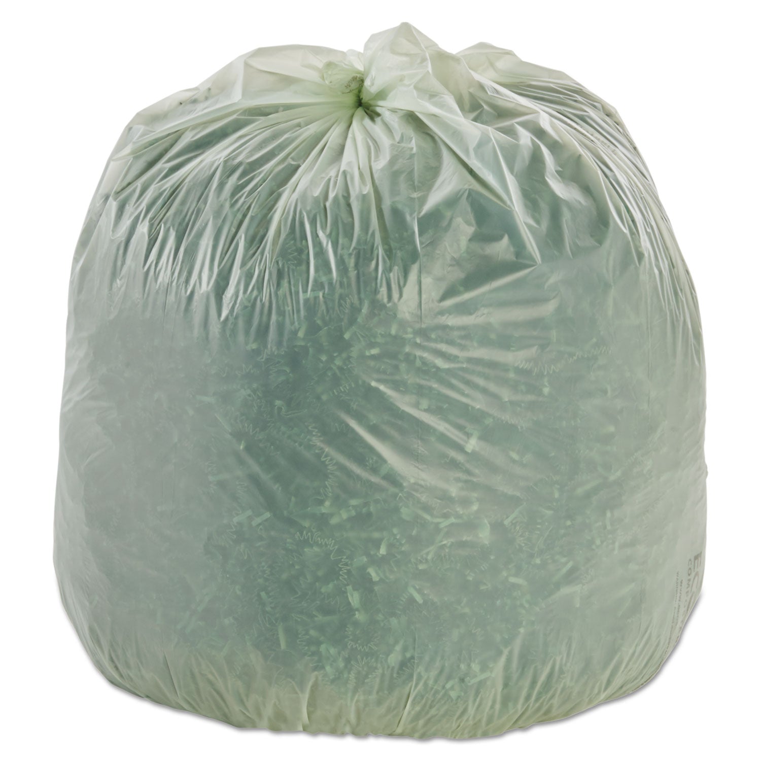 Stout EcoSafe-6400 Bags, 30 gal, 1.1 mil, 30" x 39", Green, 48/Box