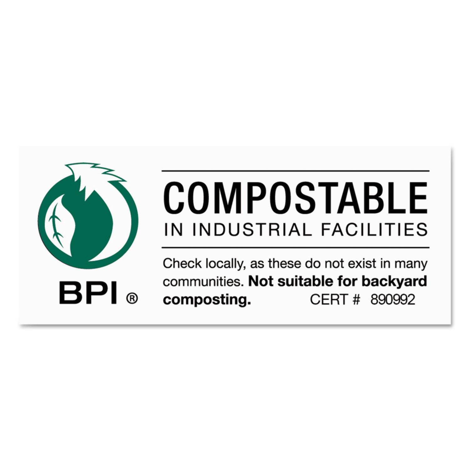 Stout EcoSafe-6400 Bags, 13 gal, 0.85 mil, 24" x 30", Green, 45/Box