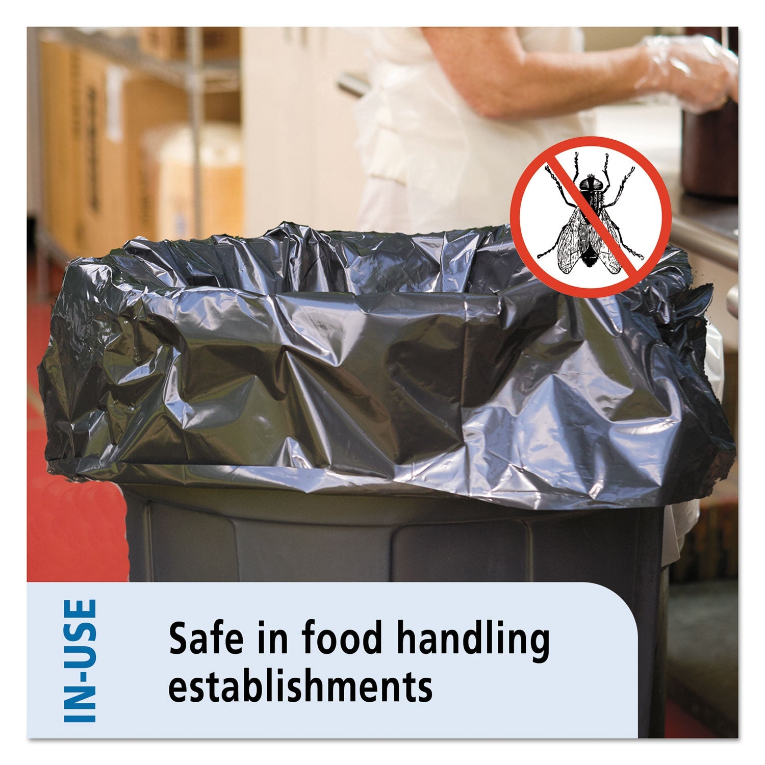 Stout Insect-Repellent Trash Bags, 35 gal, 2 mil, 33" x 45", Black, 80/Box