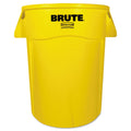 Rubbermaid Brute Vented Trash Receptacle, Round, 44 gal, Yellow