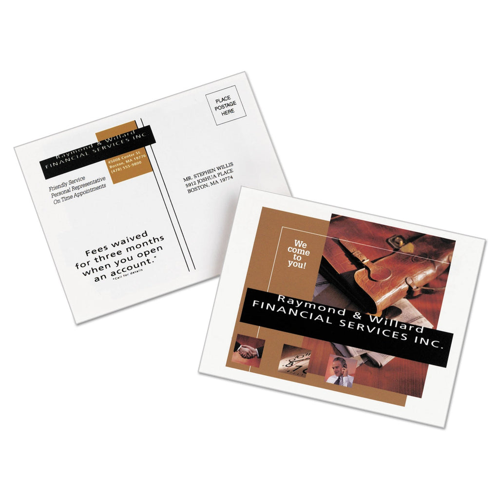 Avery Photo-Quality Printable Postcards, Inkjet, 74 lb, 4.25 x 5.5, Glossy White, 100 Cards, 4 Cards/Sheet, 25 Sheets/Pack