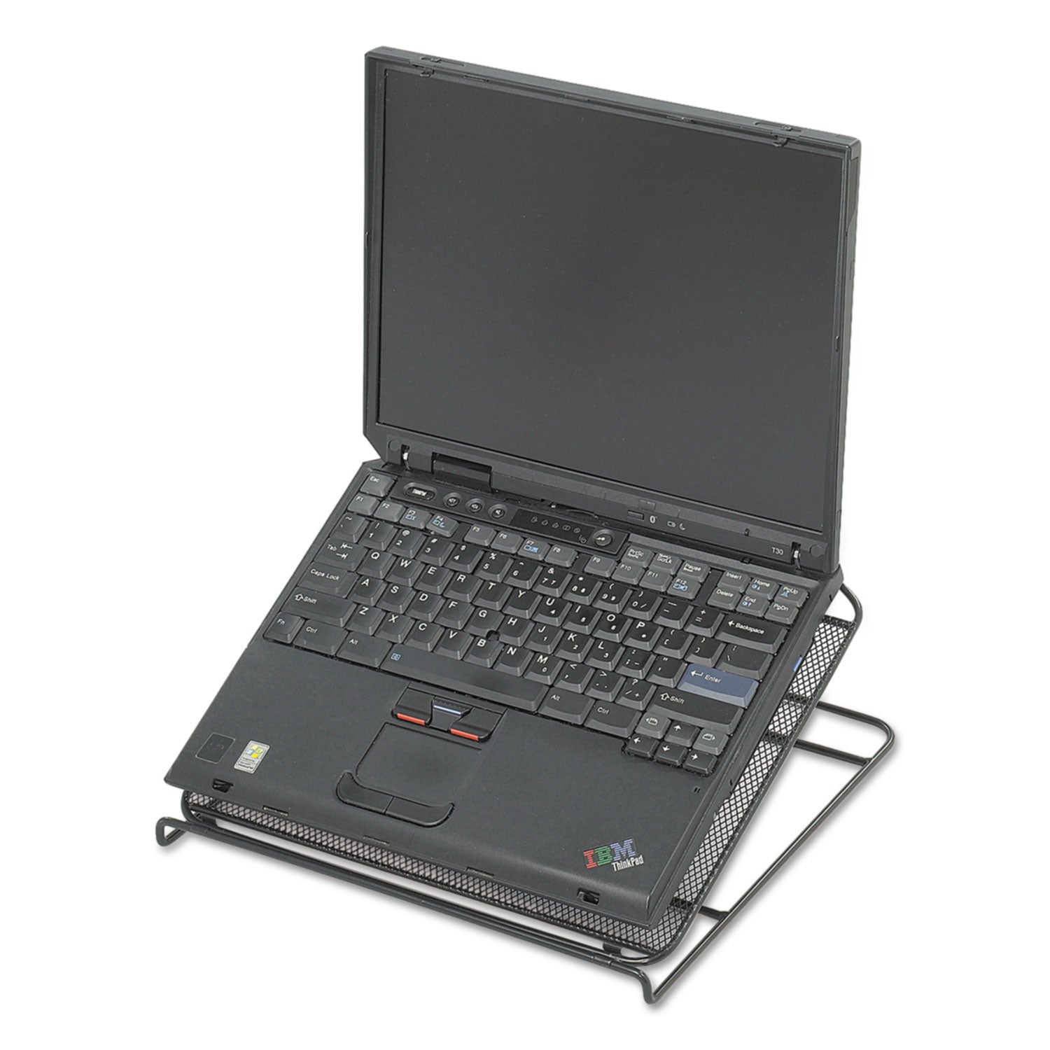 Safco Onyx Mesh Laptop Stand, 12.25" x 12.25" x 2", Black