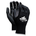 MCR Economy PU Coated Work Gloves, Black, Medium, 1 Dozen