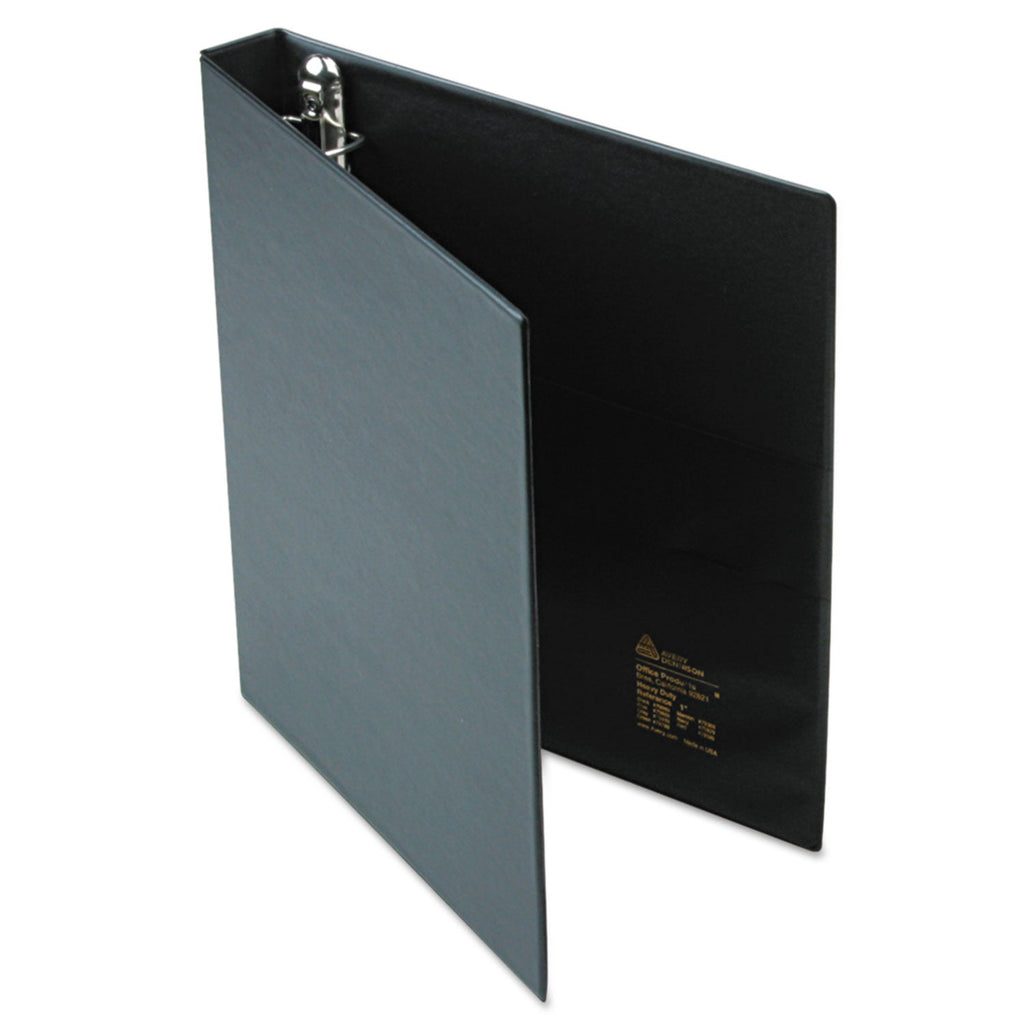 Avery Heavy-Duty Non-View Binder with DuraHinge and One Touch EZD Rings, 3 Rings, 1" Capacity, 11 x 8.5, Black