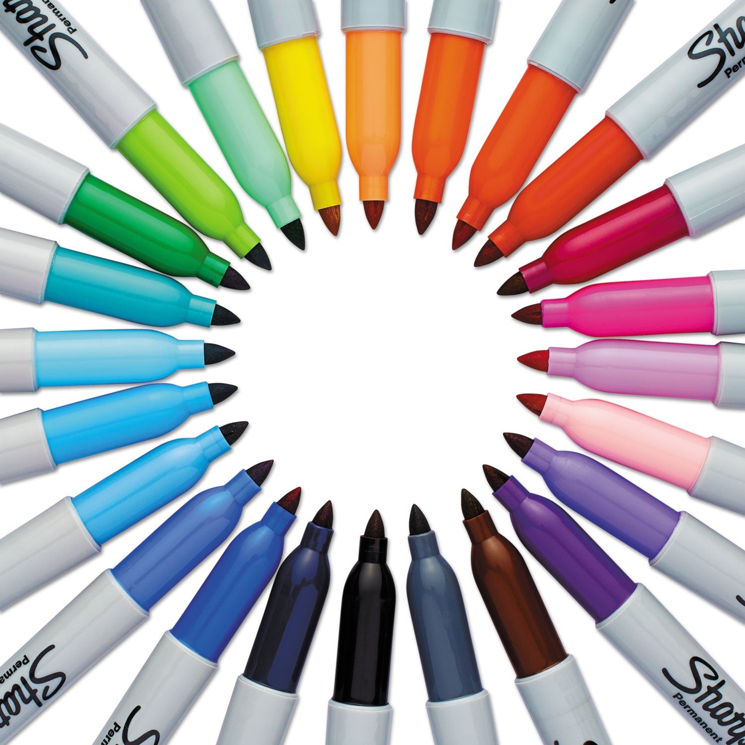 Sharpie Fine Tip Permanent Marker, Fine Bullet Tip, Assorted Colors, 24/Pack