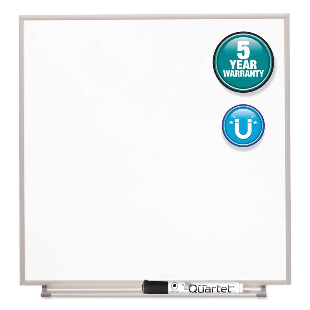 Quartet Matrix Magnetic Boards, Painted Steel, 16 x 16, White, Aluminum Frame