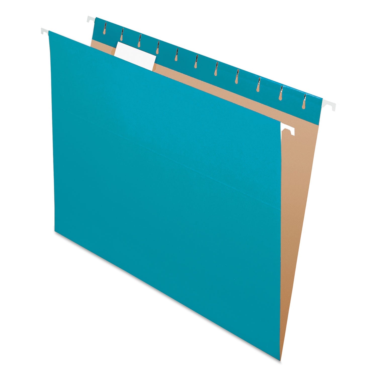 Pendaflex Colored Hanging Folders, Letter Size, 1/5-Cut Tabs, Teal, 25/Box
