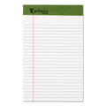 Ampad Earthwise by Ampad Recycled Writing Pad, Narrow Rule, Politex Green Headband, 50 White 5 x 8 Sheets, Dozen