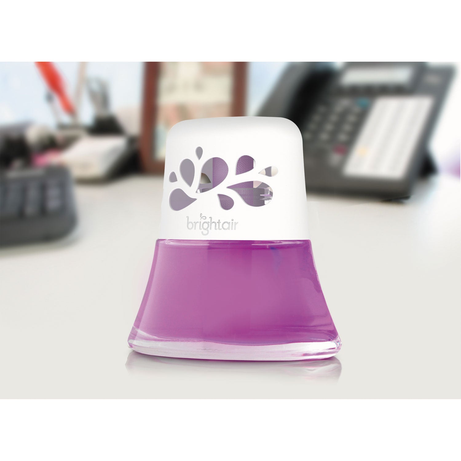 BRIGHT Air Scented Oil Air Freshener Diffuser, Fresh Petals and Peach, Pink, 2.5 oz