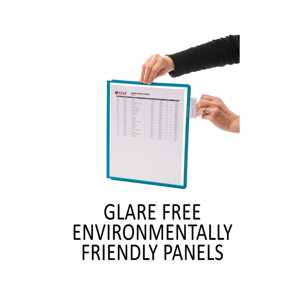 Durable Sherpa Wall-Mount Reference System, 10 Gray Panels, Letter, Assorted Borders