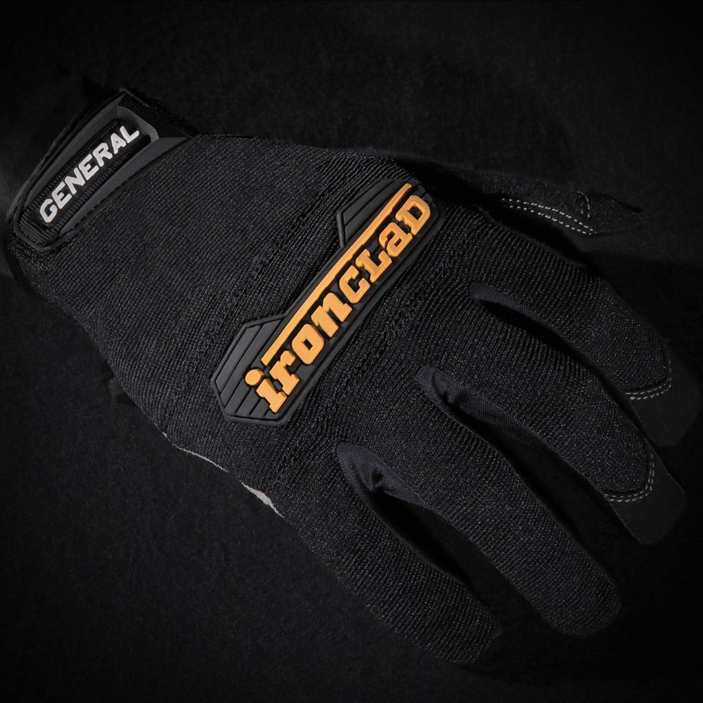 Ironclad General Utility Spandex Gloves, Black, Large, Pair