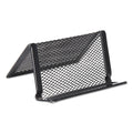 Universal Mesh Metal Business Card Holder, Holds 50 2.25 x 4 Cards, 3.78 x 3.38 x 2.13, Black
