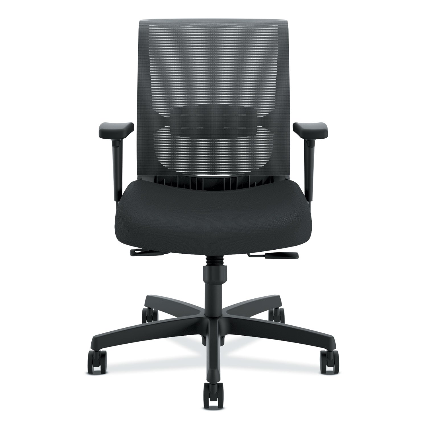 HON Convergence Mid-Back Task Chair, Synchro-Tilt and Seat Glide, Supports Up to 275 lb, Black