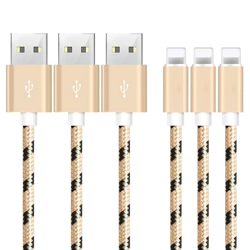 3-Pack: 10 Ft Apple Lightning Charger