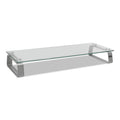 Tripp Lite Universal Glass-Top Monitor Riser, 22" x 8" x 3", Clear, Supports 3.9 lbs