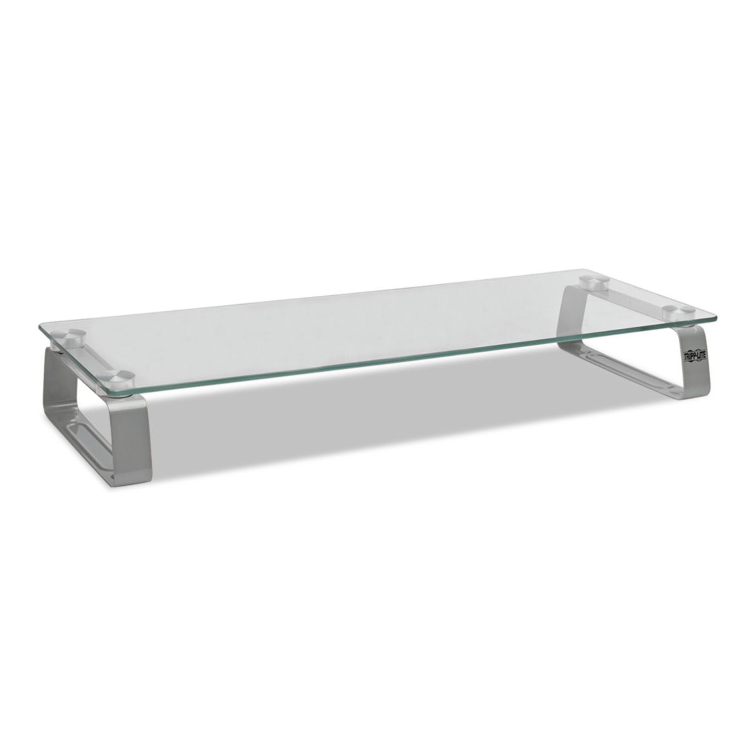 Tripp Lite Universal Glass-Top Monitor Riser, 22" x 8" x 3", Clear, Supports 3.9 lbs