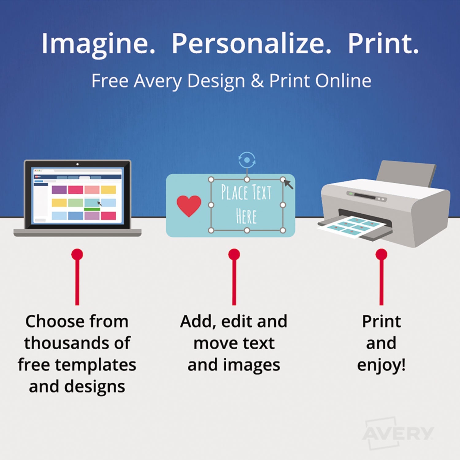 Avery Printable Self-Adhesive Removable Color-Coding Labels, 1 x 3, Neon Orange, 5/Sheet, 40 Sheets/Pack, (5477)