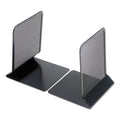 Universal Metal Mesh Bookends, Nonskid, 5.38 x 5.38 x 6.75, Black, 1 Pair