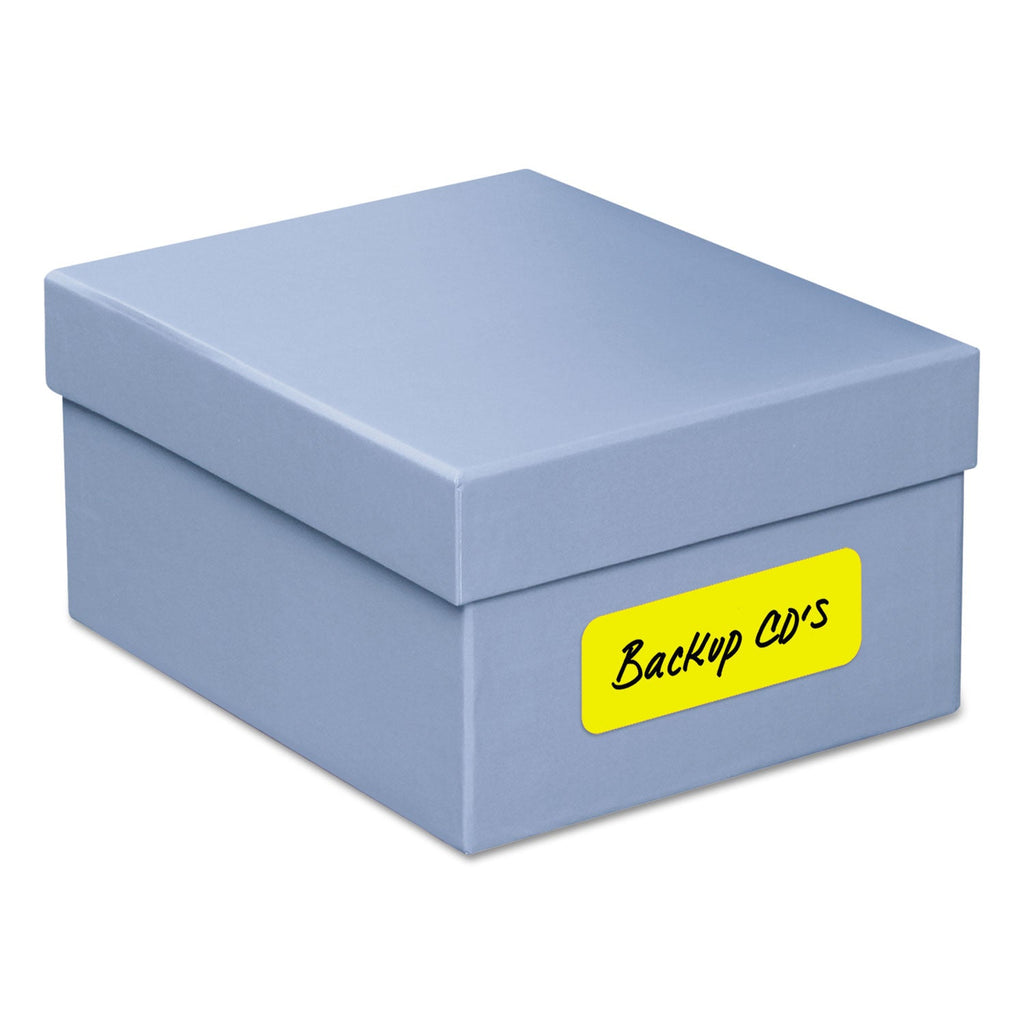 Avery High-Vis Removable Laser/Inkjet ID Labels w/ Sure Feed, 1 x 2.63, Neon, 360/PK