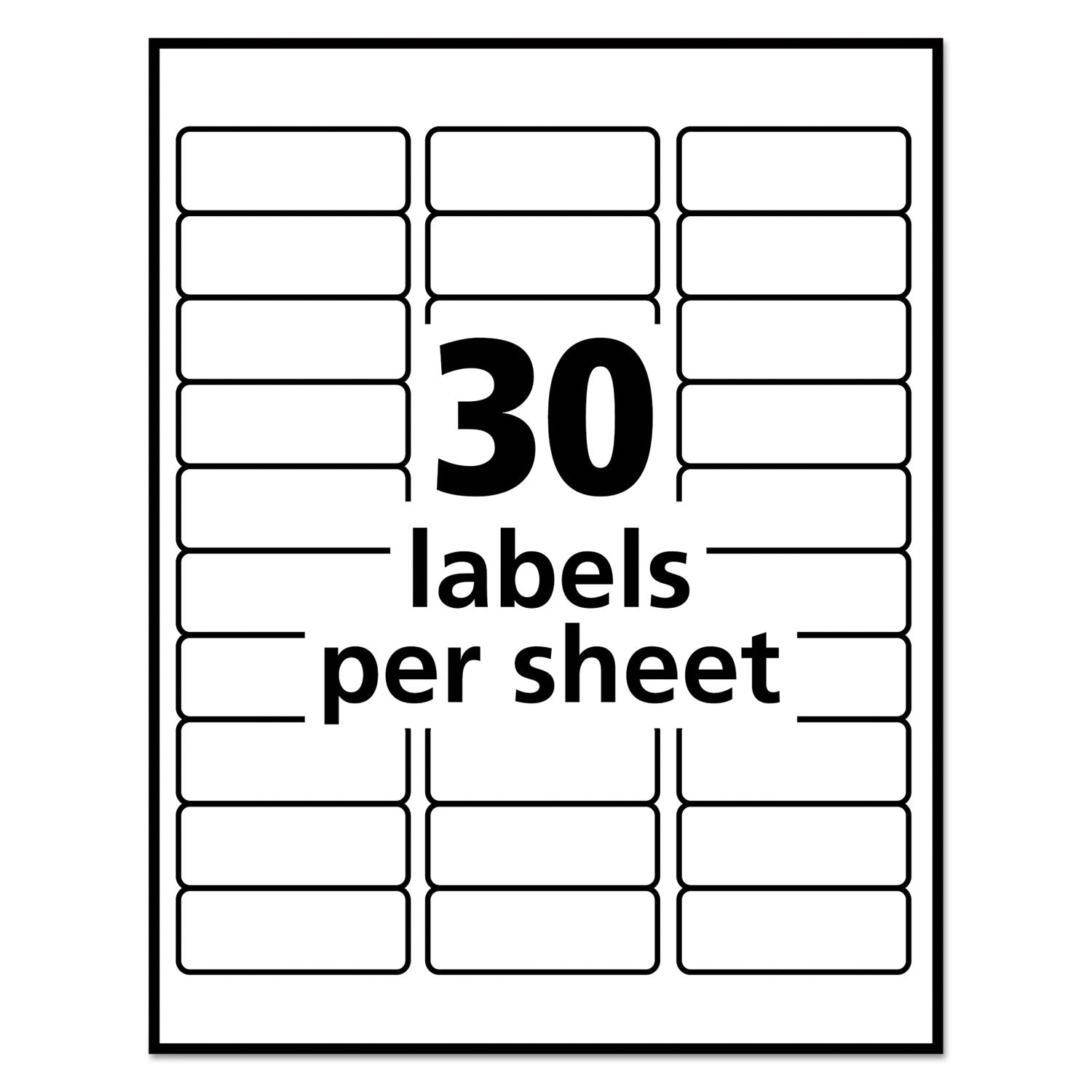 Avery Repositionable Address Labels w/SureFeed, Inkjet/Laser, 1 x 2.63, White, 750/BX